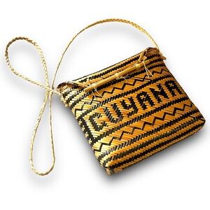 Ethnically handmade Cuyana straw woven crossbody bag